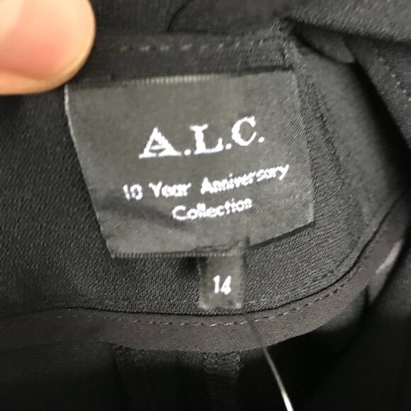 A.L.C. NWT Black Joanna Timeless Open Back Shelf bra Jumpsuit/Romper Sz 14 - Picture 13 of 14